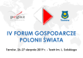 Zaproszenie na IV Forum Gospodarczne Polonii Świata w Tarnowie