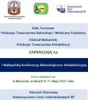 Zapraszamy na I Małopolską Konferencję Balneologiczno-Rehabilitacyjną w Muszynie